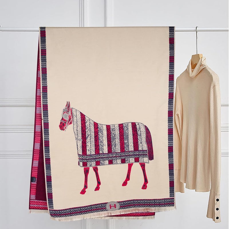 EXTREE Scarfs for Women Pashmina Silky Shawl Wrap for Evening Dressing Blanket Open Front Poncho Cape - Image 4